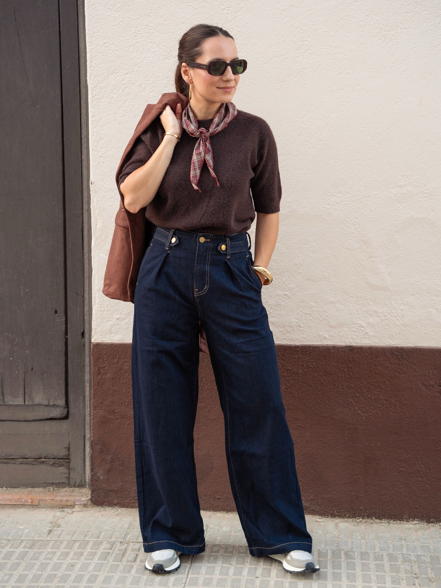JEANS WIDE LEG PINZAS