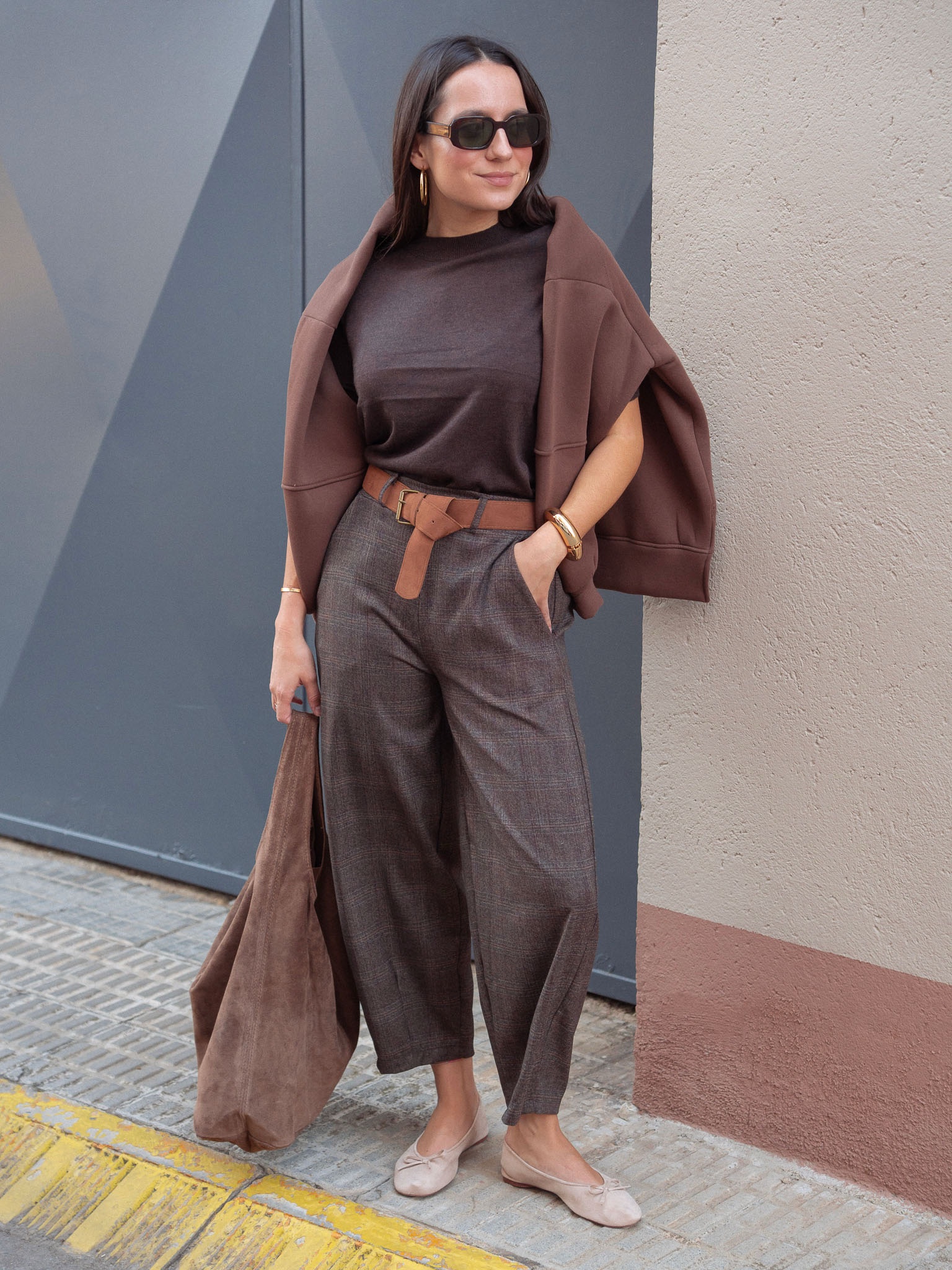 PANTALÓN CUADROS CINTURÓN