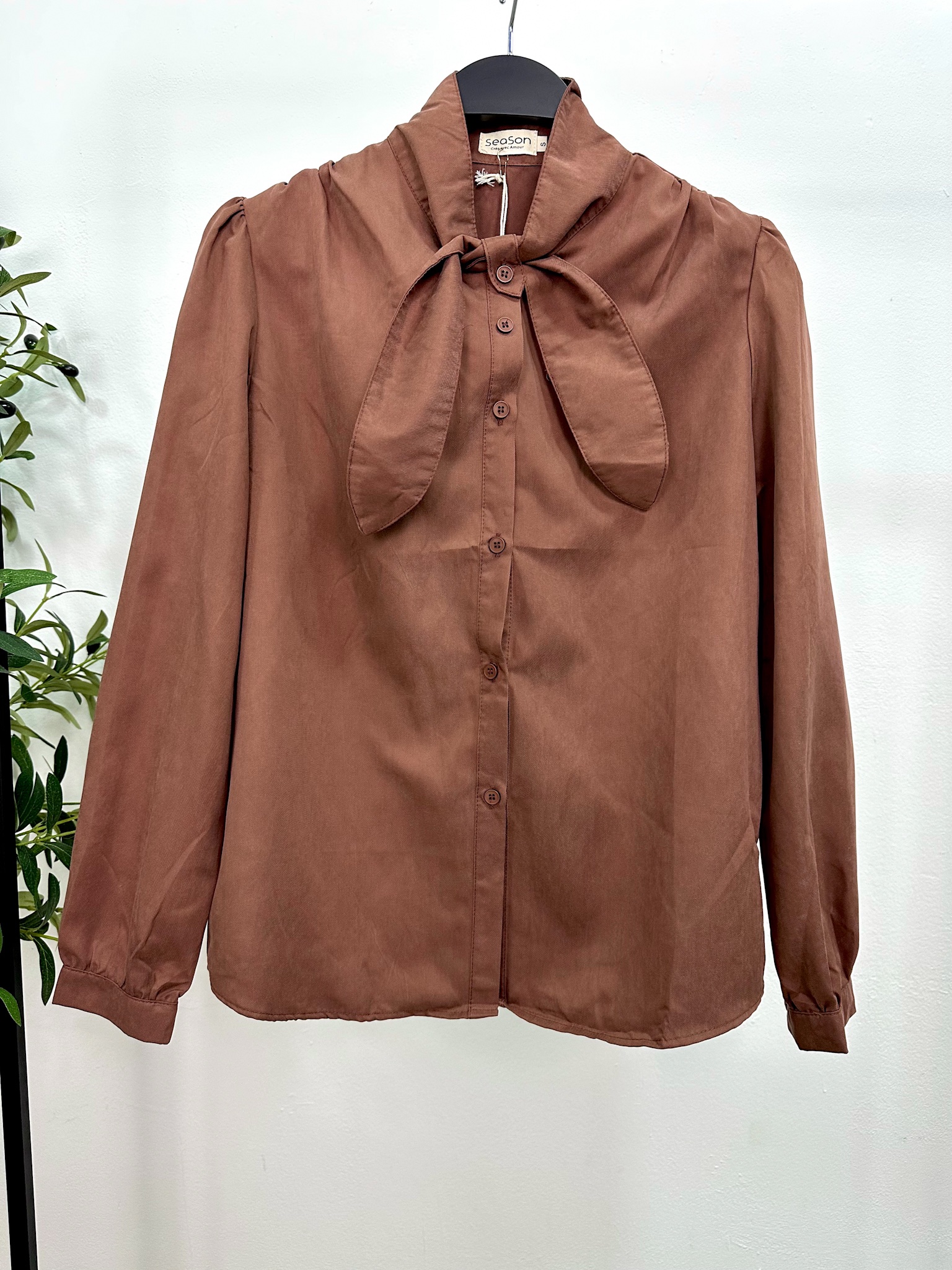 CAMISA LAZADA MARRÓN