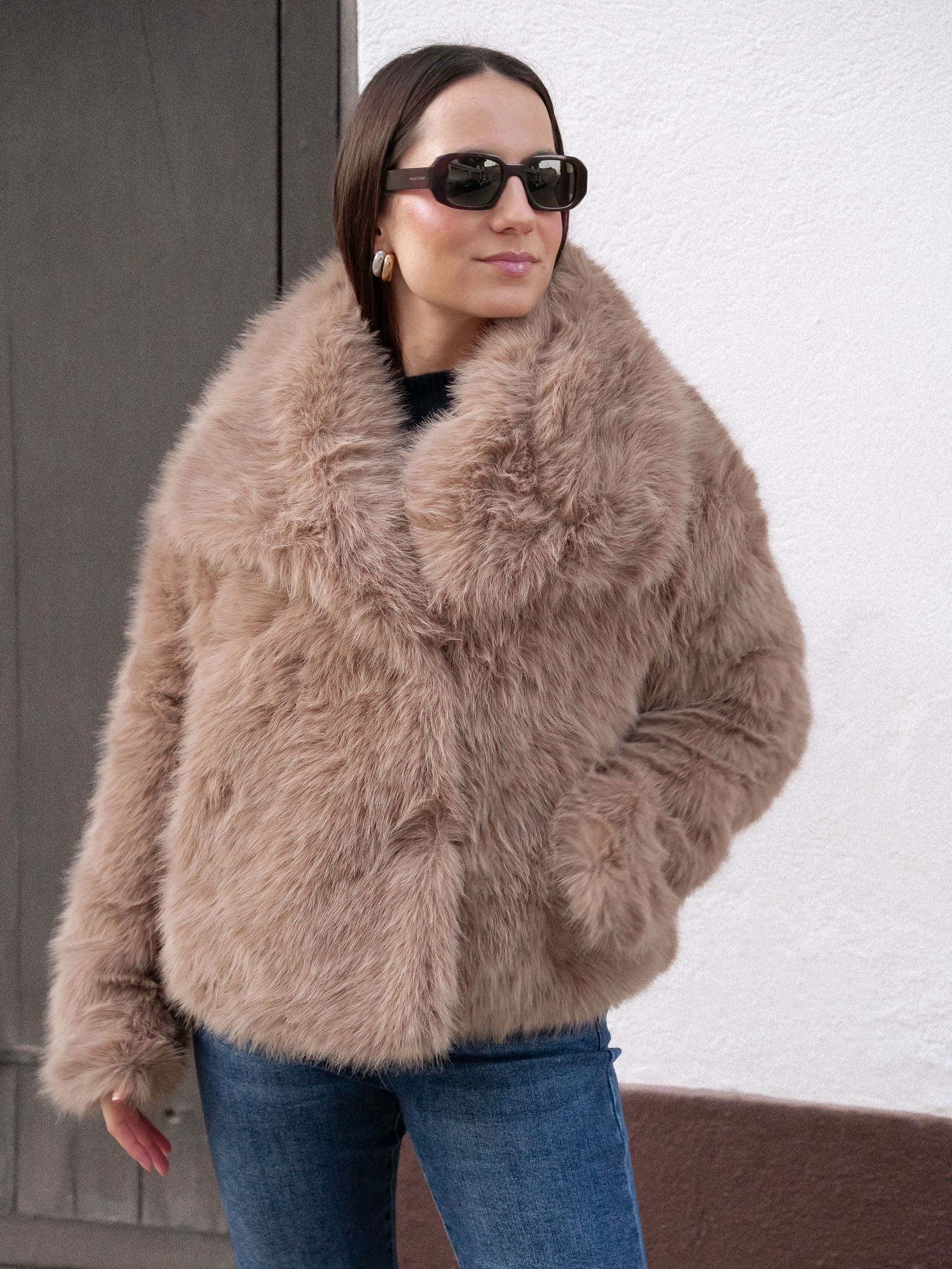 CHAQUETA BIMBA TAUPE