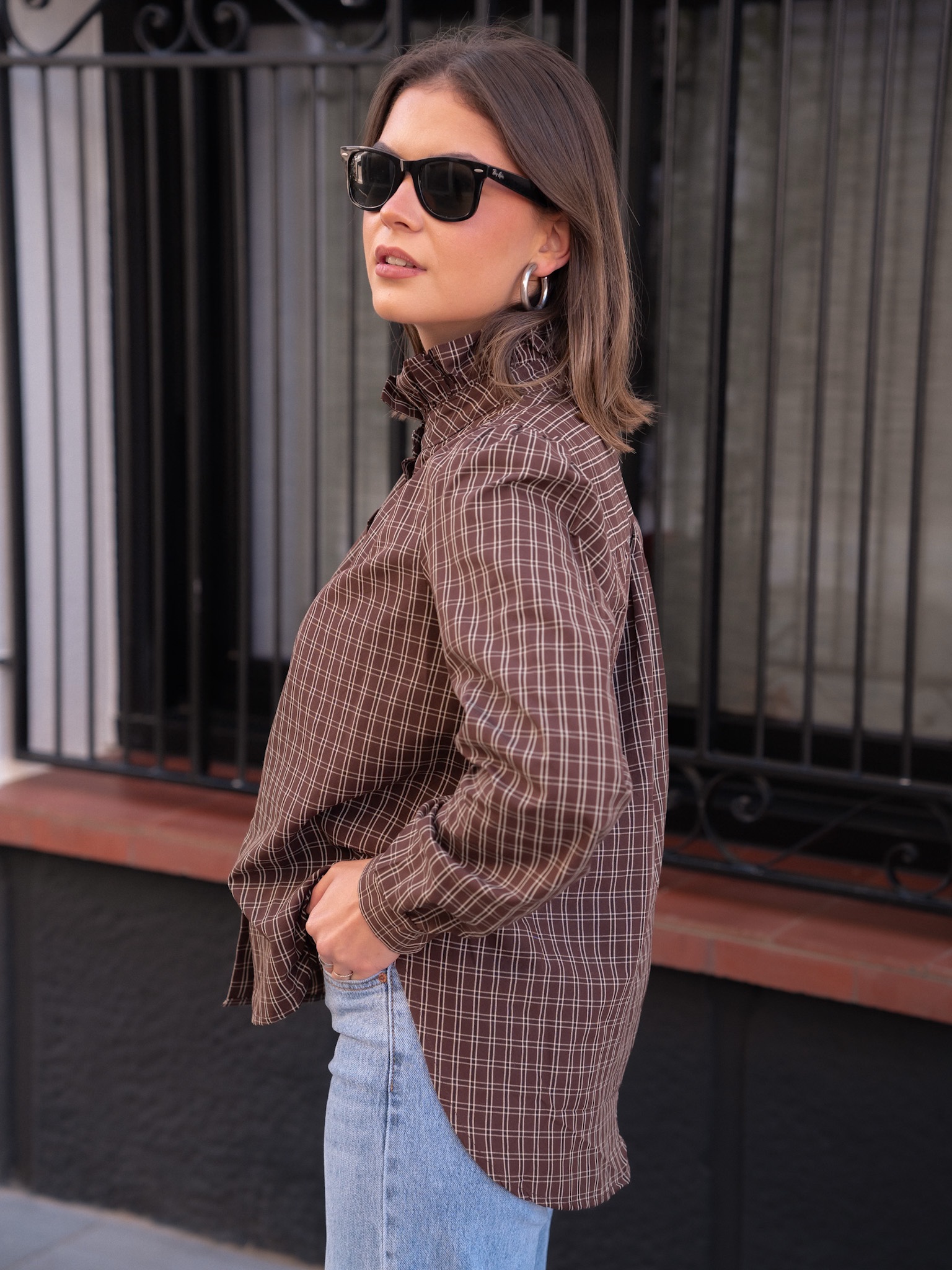 CAMISA CUADROS MARRÓN