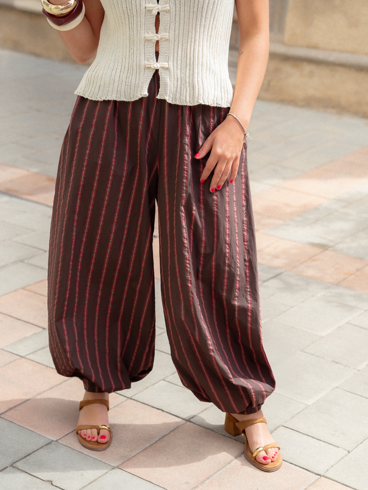 PANTALÓN BOMBACHO RAYAS