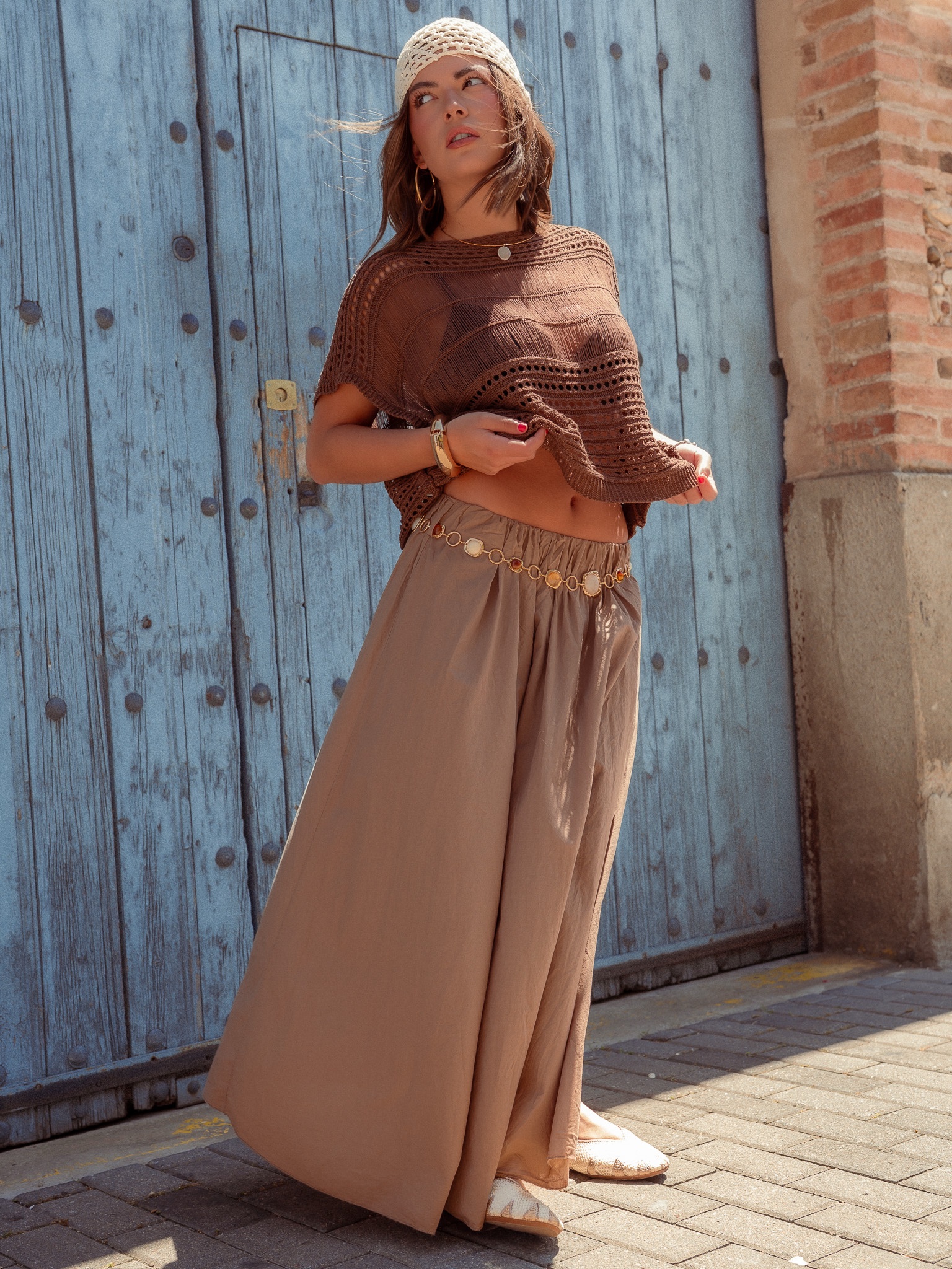 FALDA LARGA CAMEL - Imagen 4