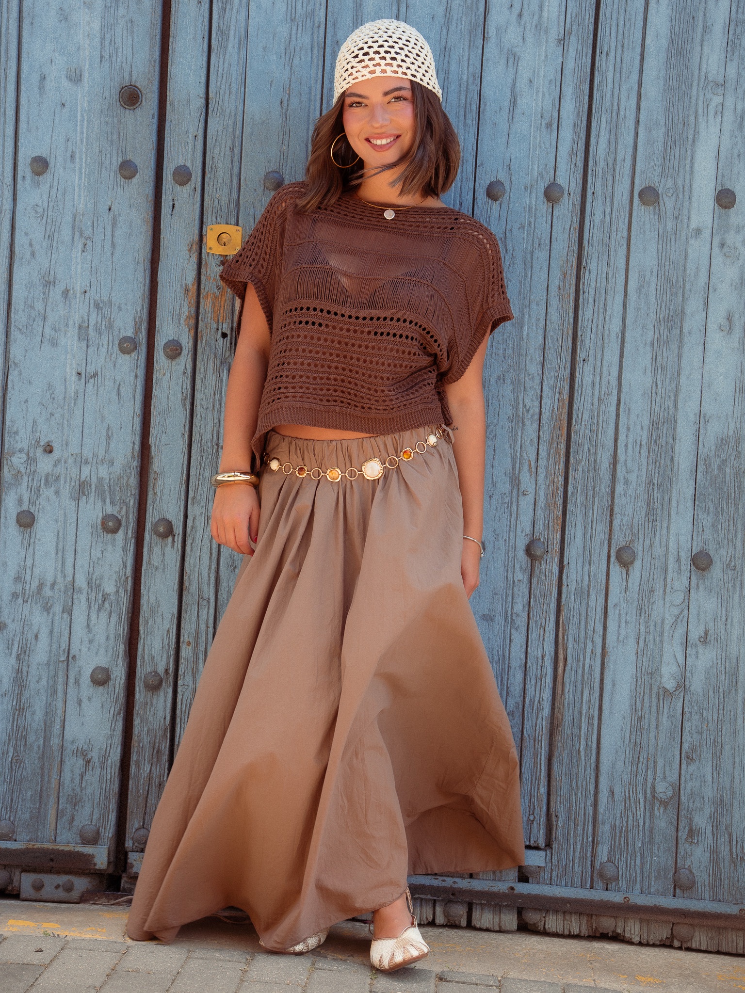 FALDA LARGA CAMEL - Imagen 5