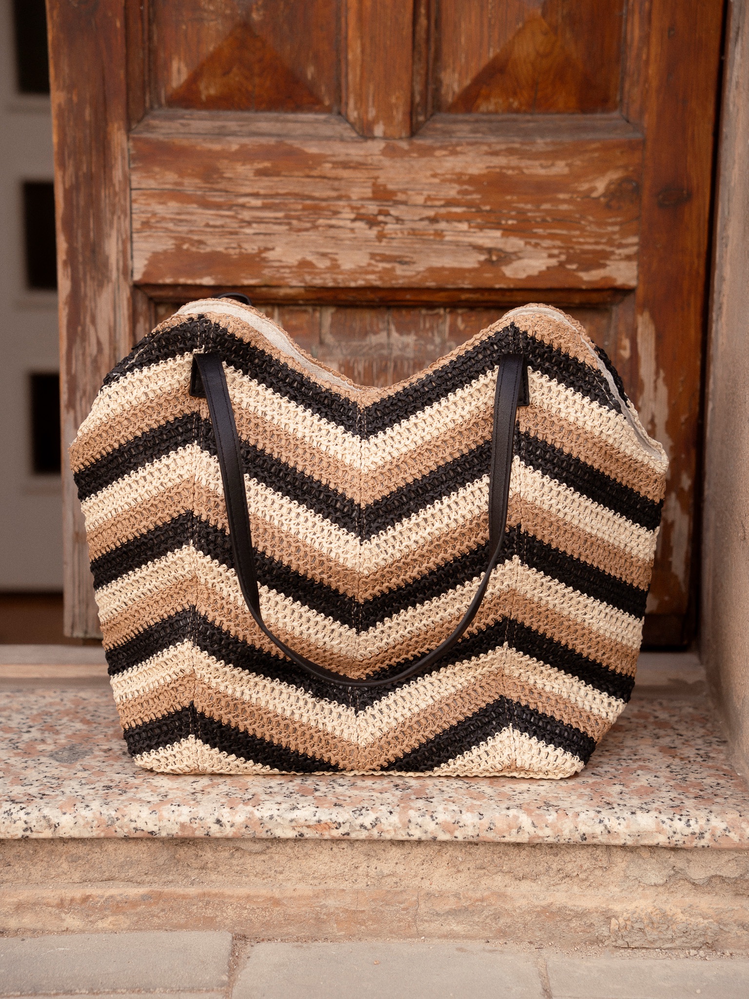 BOLSO RAFIA RAYAS